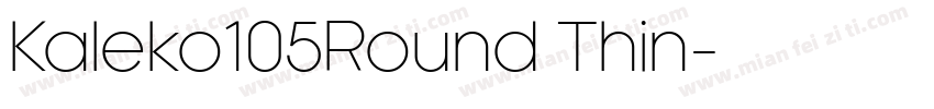 Kaleko105Round Thin字体转换